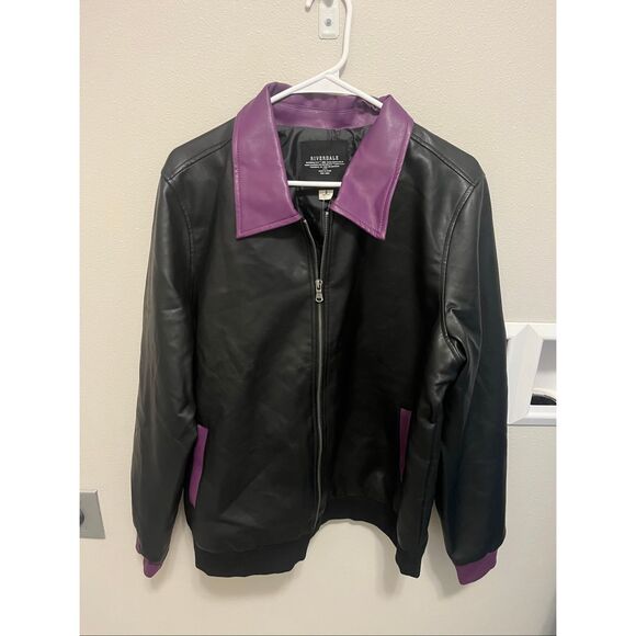 Riverdale Pretty Poisons black and purple faux leather jacket. - Picture 2 of 6